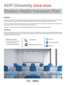 Student Health Insurance Plan Brochure
