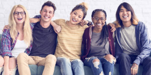 Diversity Students Friends Happiness Concept