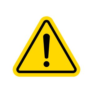 Yellow warning sign