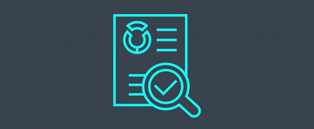 Icon of a magnifying glass overlooking a document