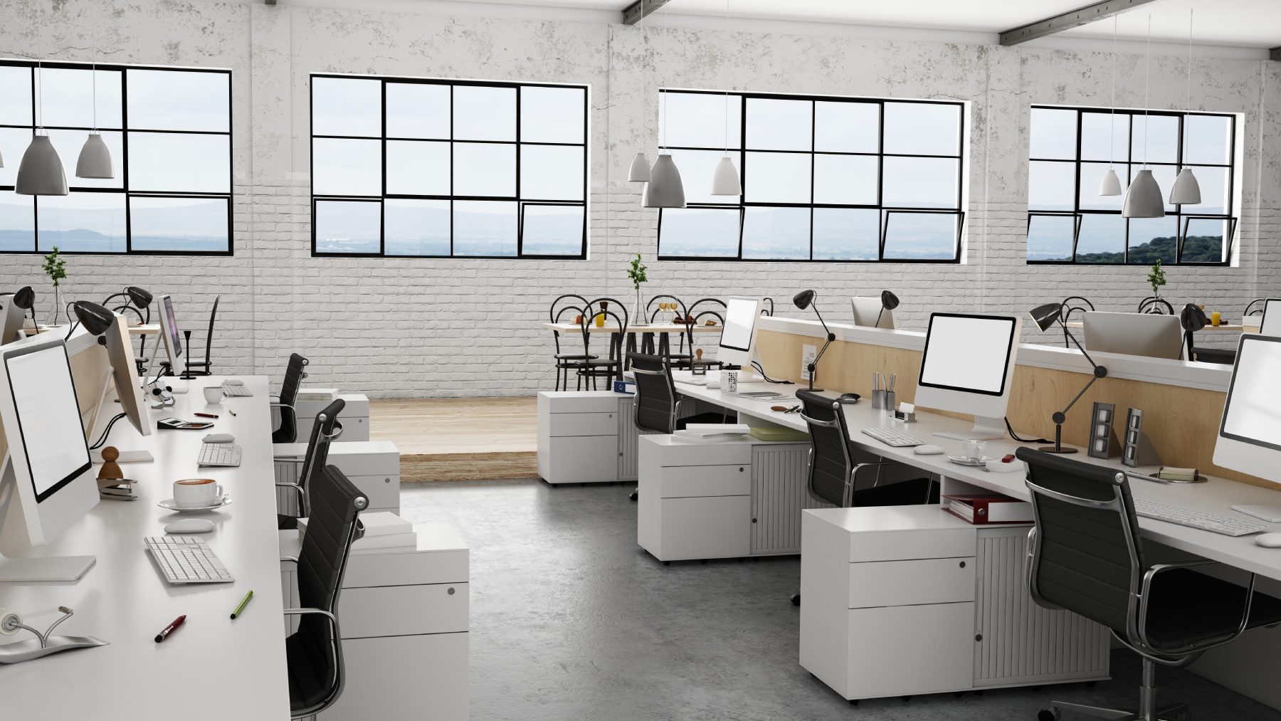 Modern office with empty chairs - Waivers